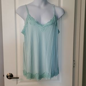 Lane Bryant Aqua Camisole w lace